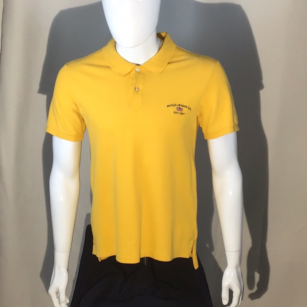 🔅SALE🔅 Vintage Ralph Lauren Polo Jeans Co. polo shirt, yellow, medium.